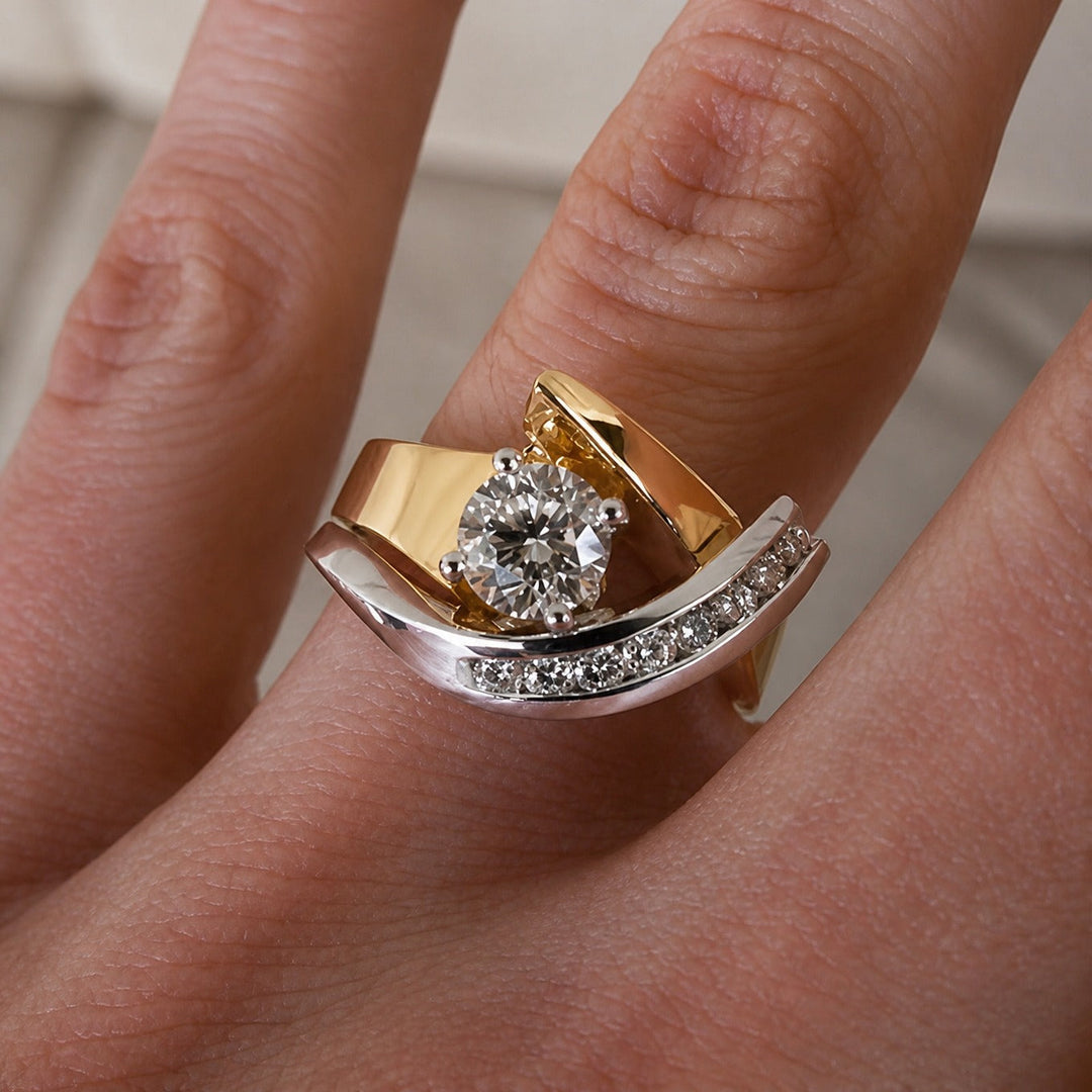 Bicolour Artistic Ring