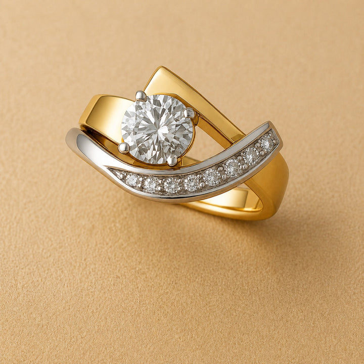 Bicolour Artistic Ring