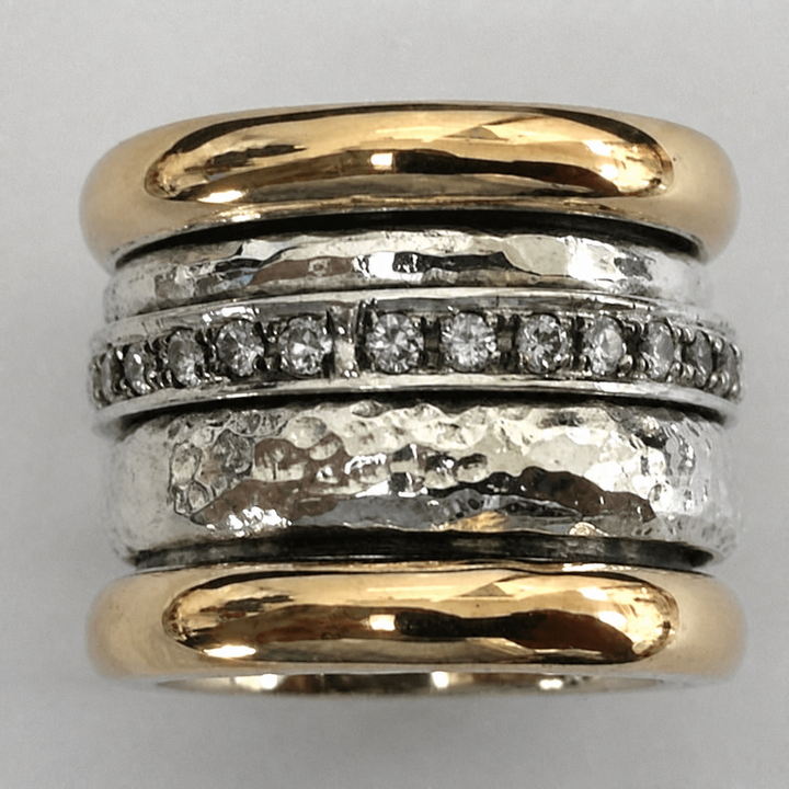 Bague Audacieuse en Or et Argent Héritage