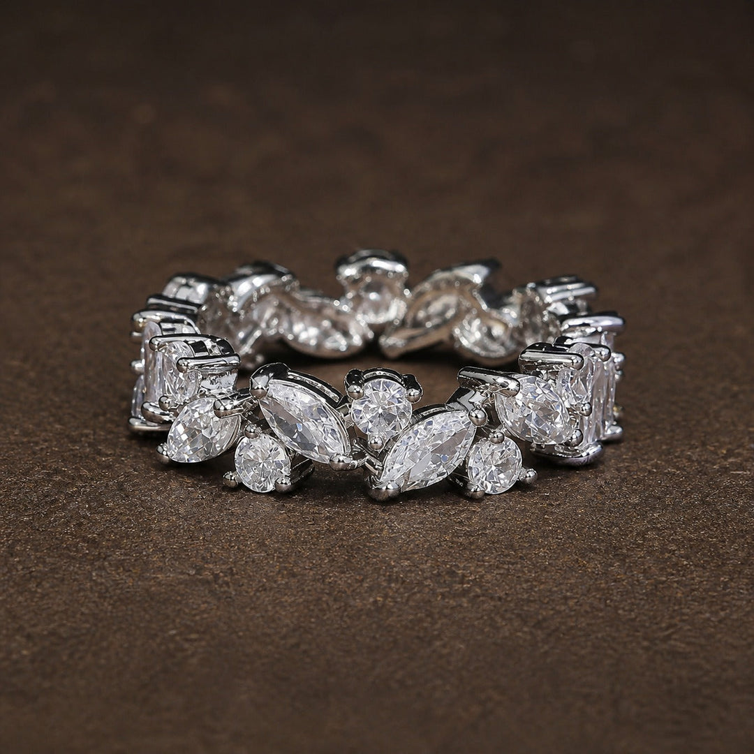 Bague Éternité en Cristaux Marquise Vintage