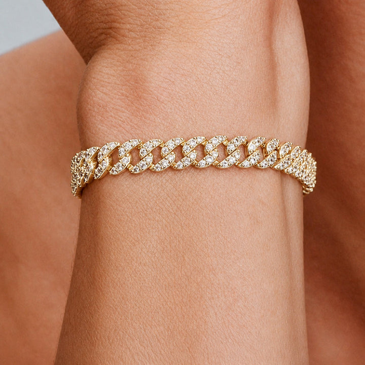 Bracelet Cubain Pave Éclat