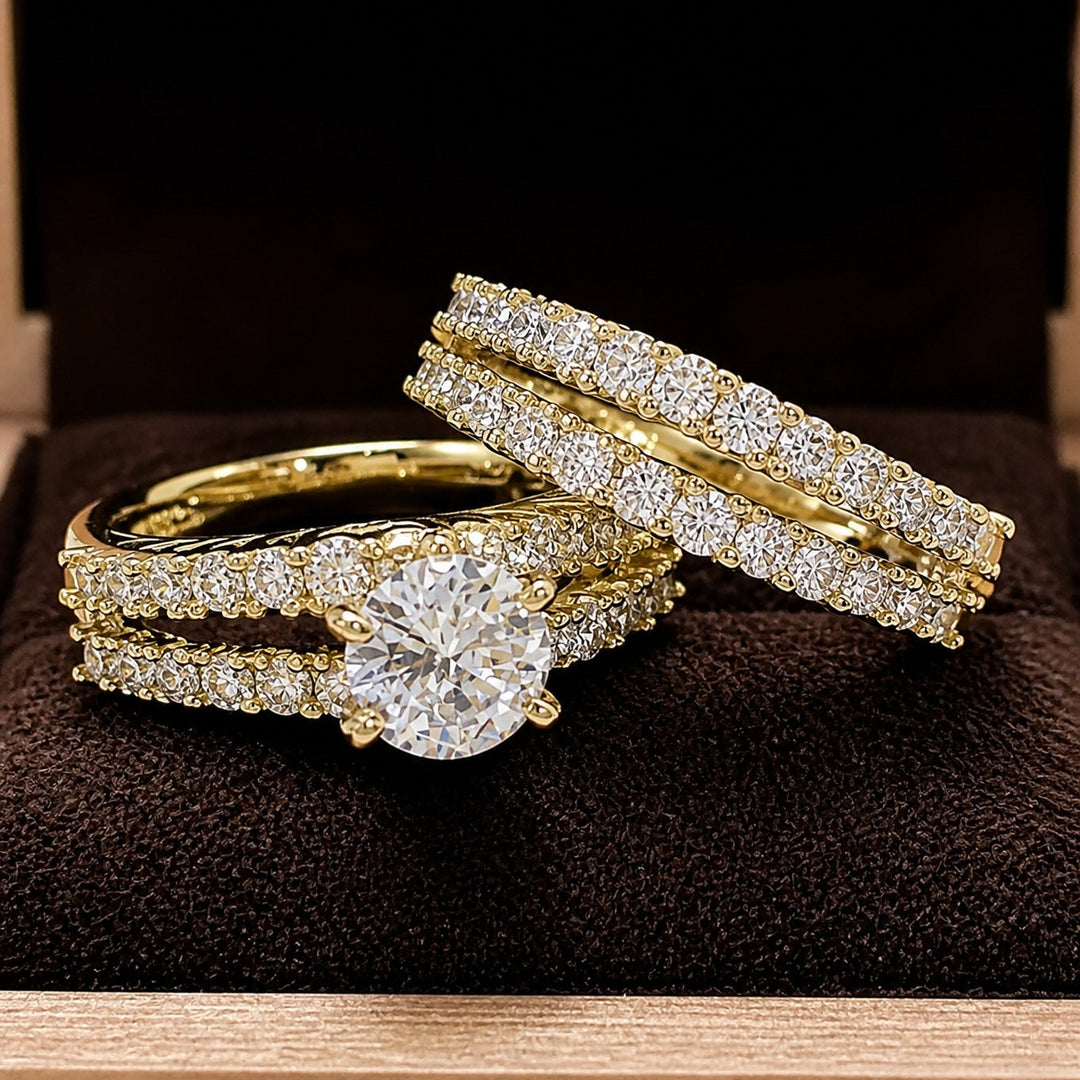 Ensemble de Bagues en Diamant Éternelle Éclat