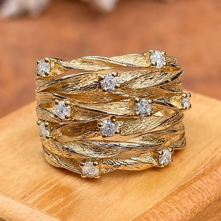 Bague Vintage en Or Sculpté