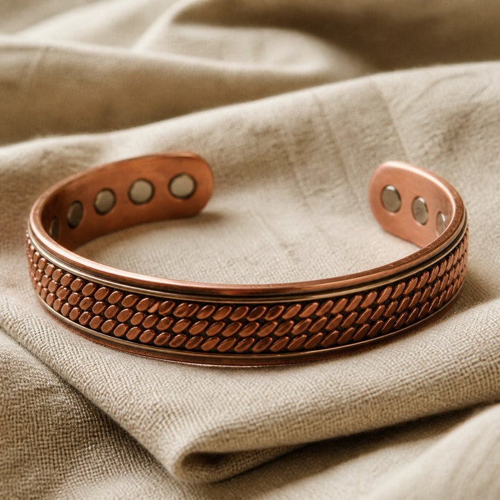 Bracelet en cuivre Vague Azur