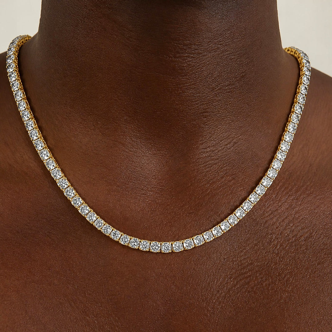 Collier de Tennis en Or Royal