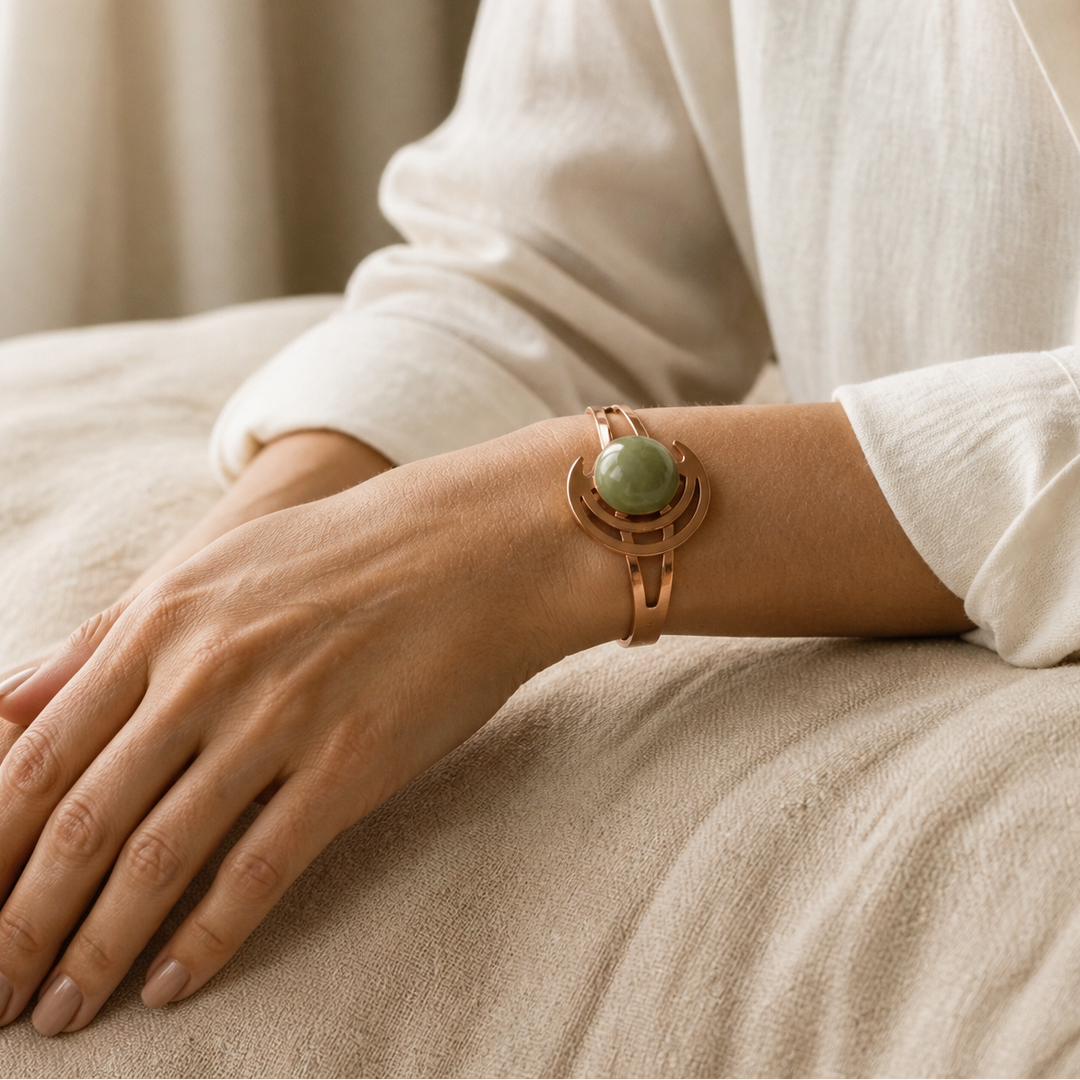 Bracelet en cuivre avec sphère d&