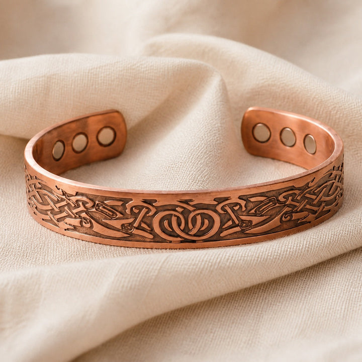 Bracelet en cuivre forêt mousse