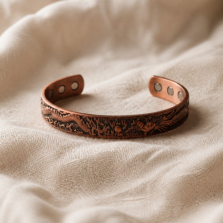 Bracelet en cuivre rustique en terre