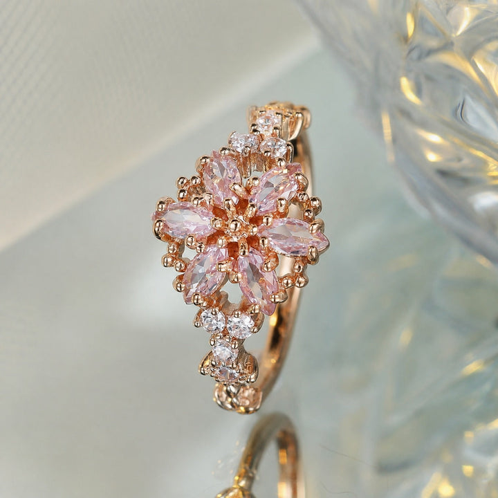 Bague Pétale Doré Rose