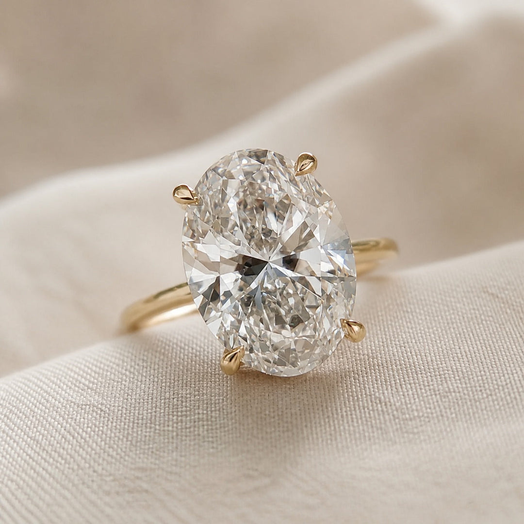 Bague Solitaire Ovale Céleste