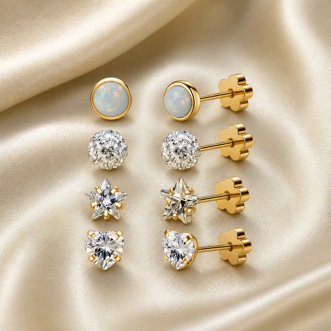 Ensemble de Quatre Paires de Boucles d&