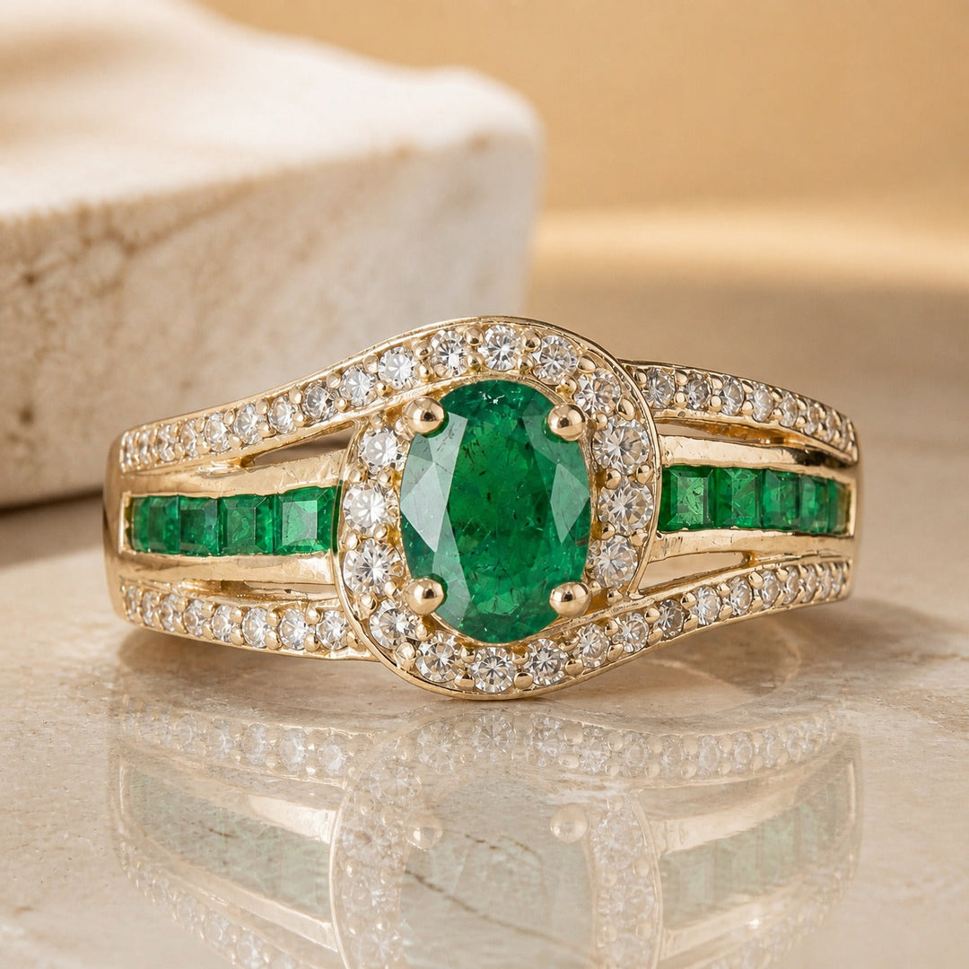 Bague Ovale Dynastie Émeraude