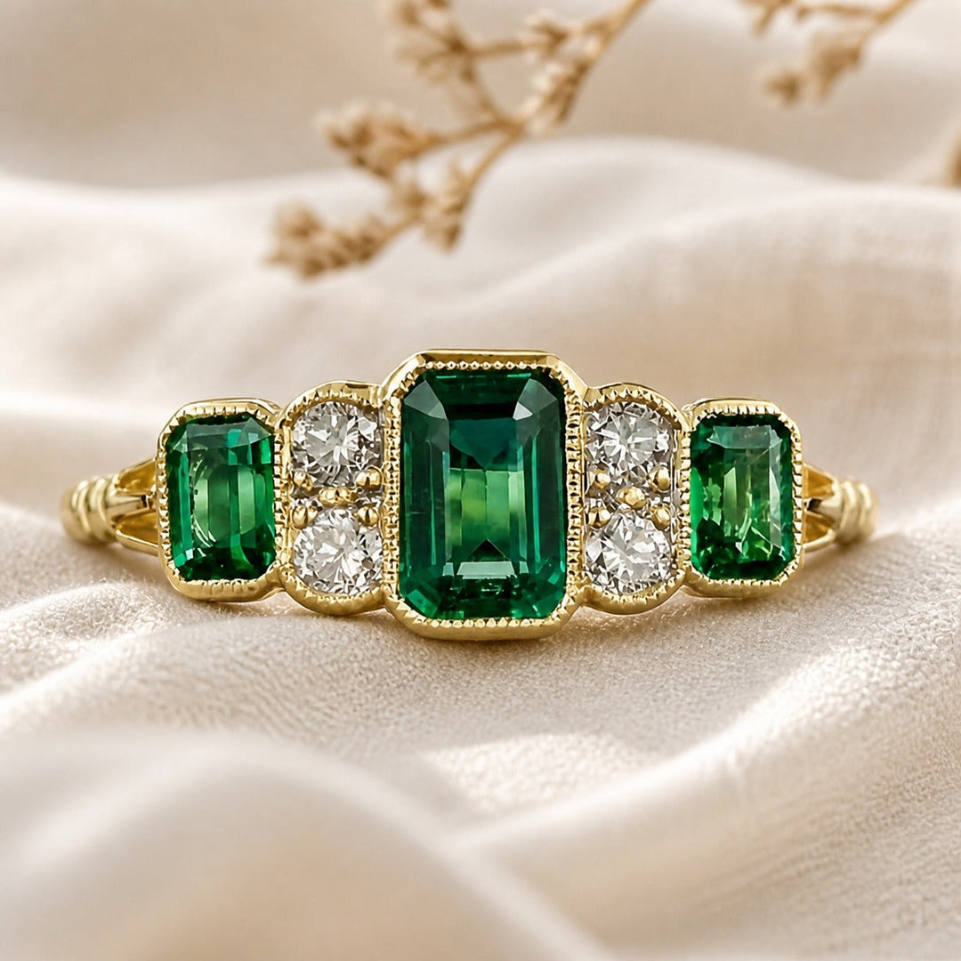 Bague Prestige en Or avec Émeraude
