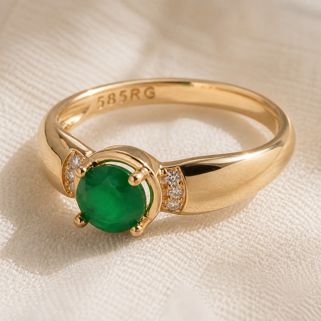 Bague Solitaire Prestige en Émeraude