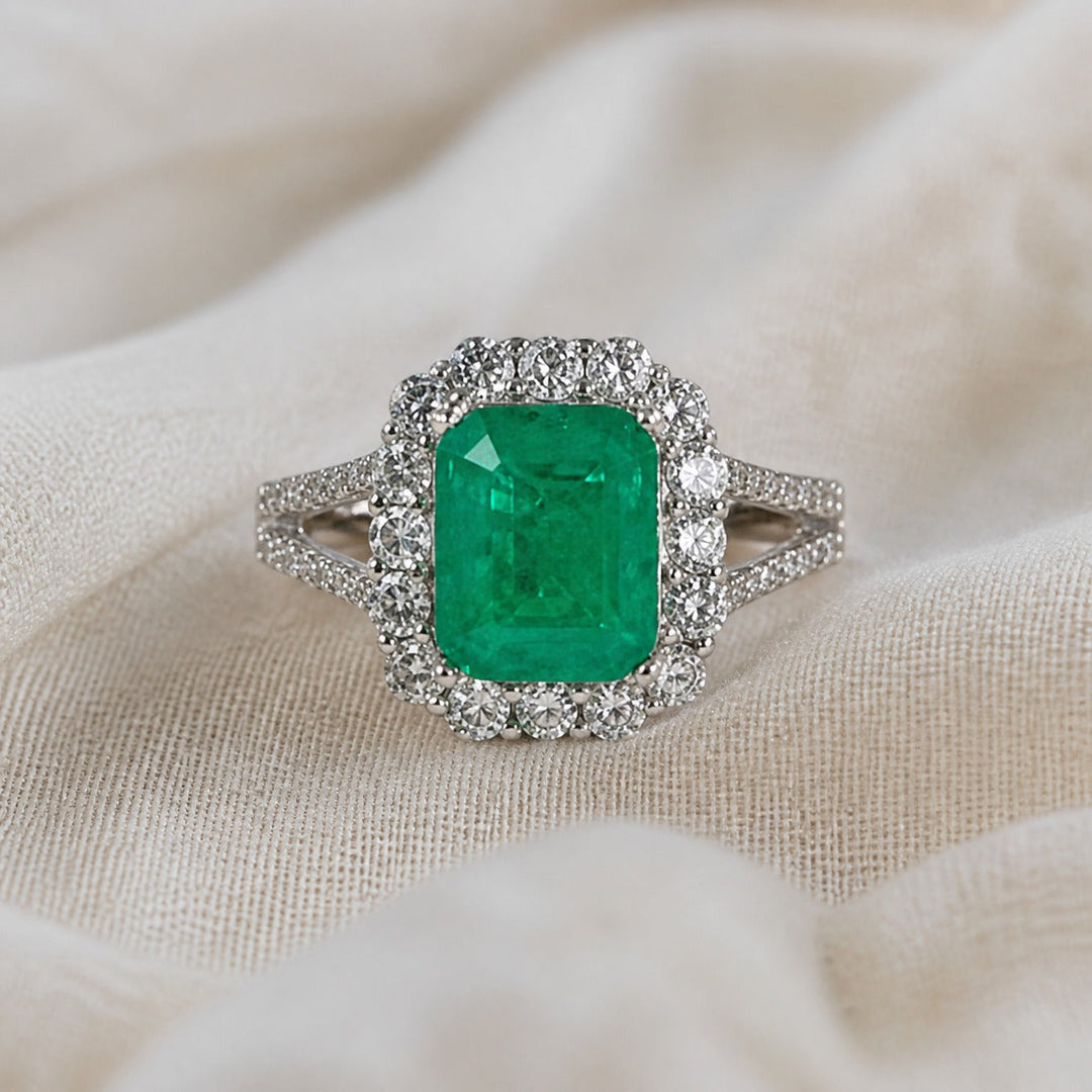 Bague Couronne Émeraude Régente