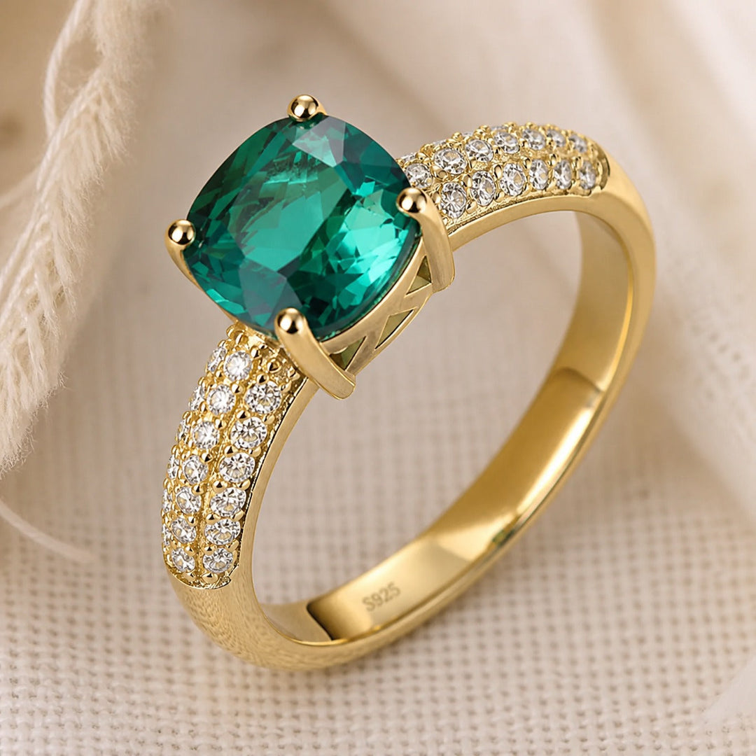 Bague Émeraude Célestine Éclatante