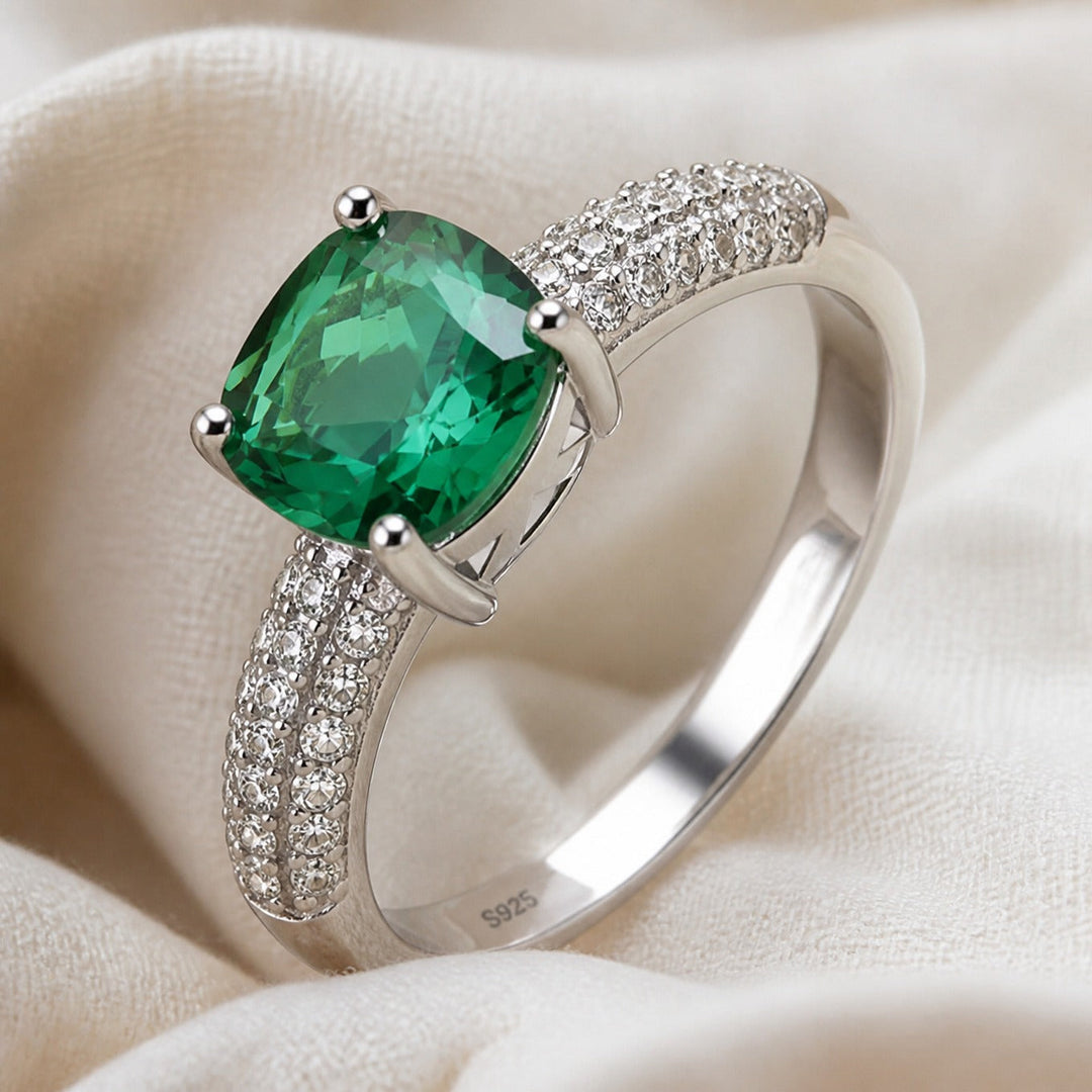 Bague Émeraude Célestine Éclatante