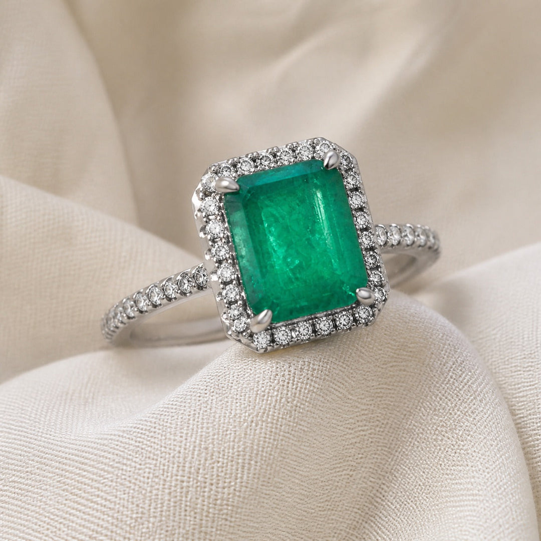 Bague en Émeraude Nocturne