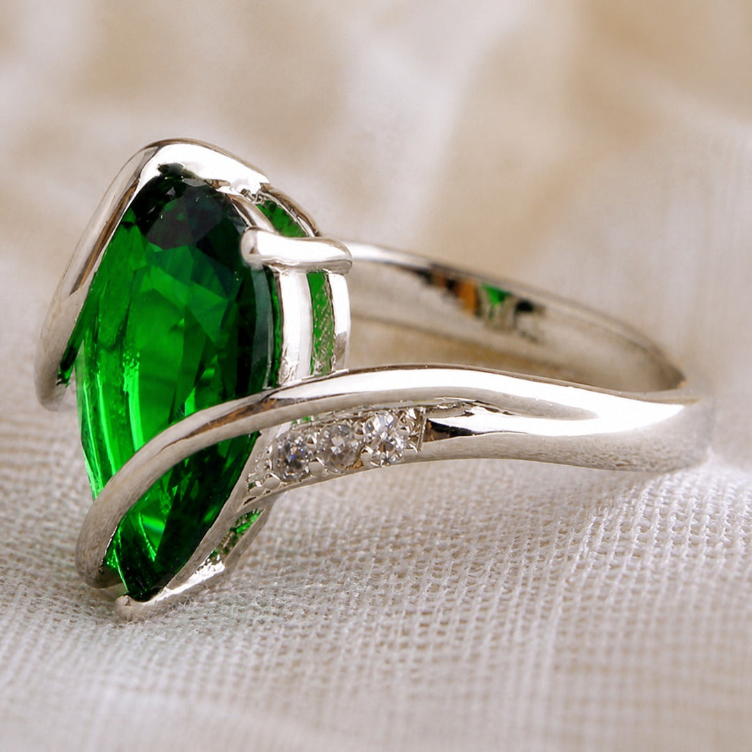 Bague en Argent Sterling avec Émeraude