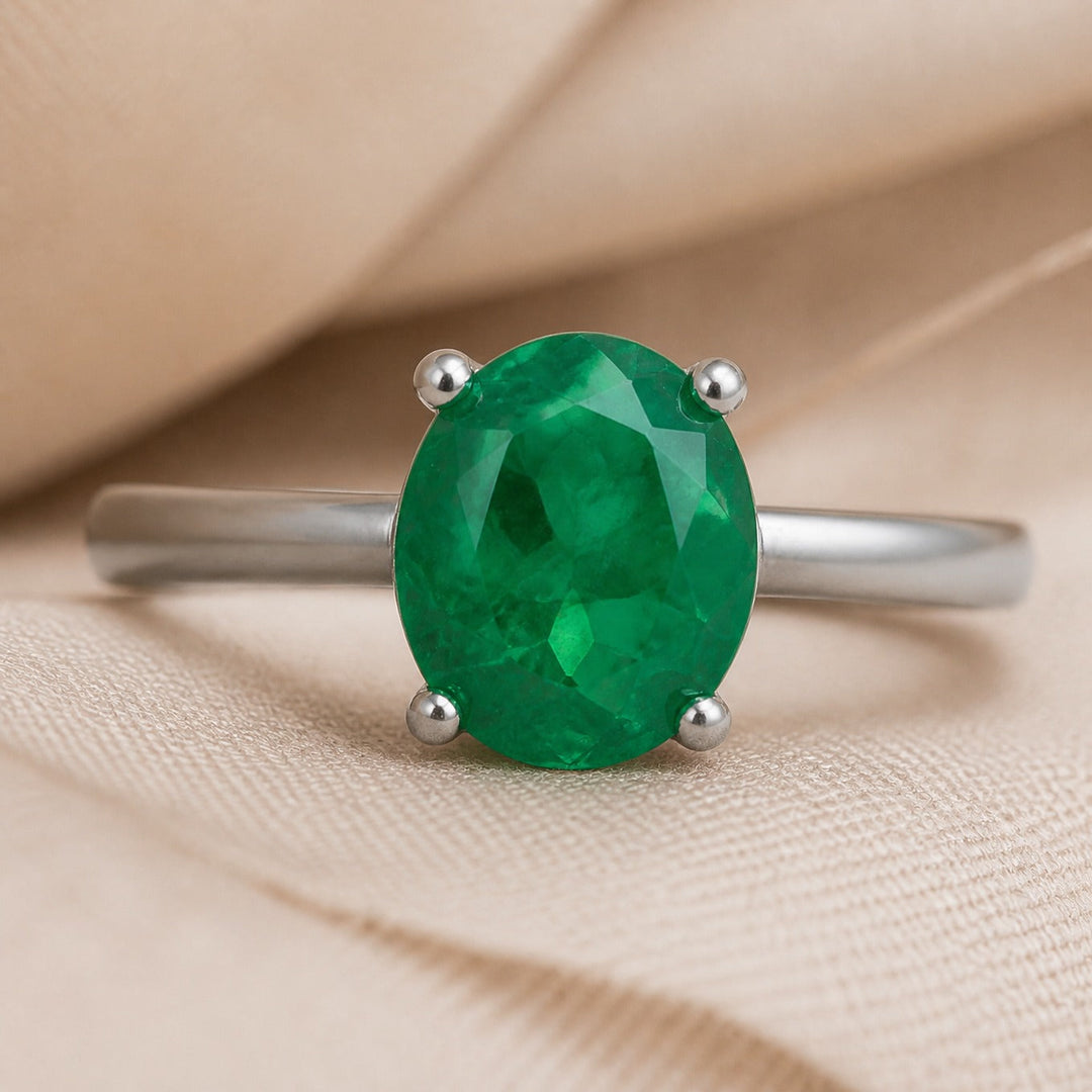Bague Essence Émeraude Éclatante