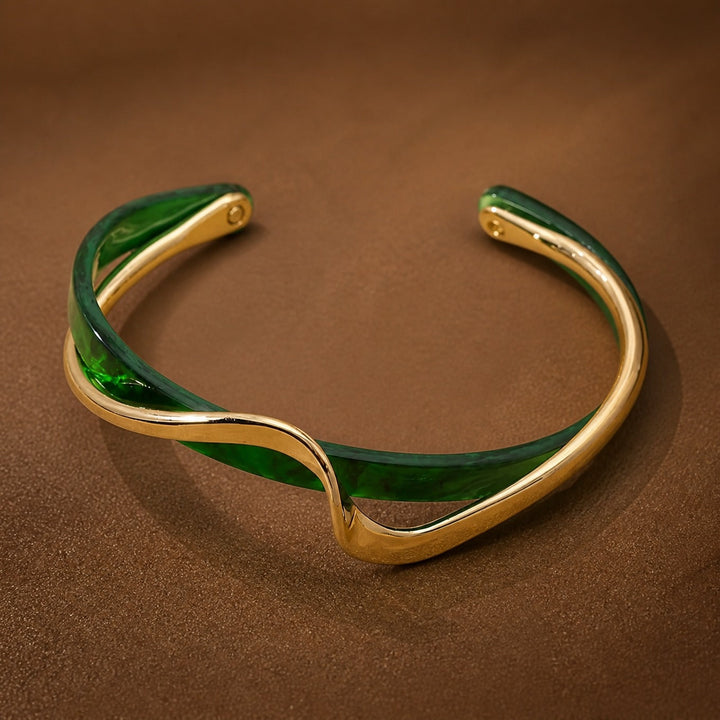 Bracelet Manchette Mirage Émeraude