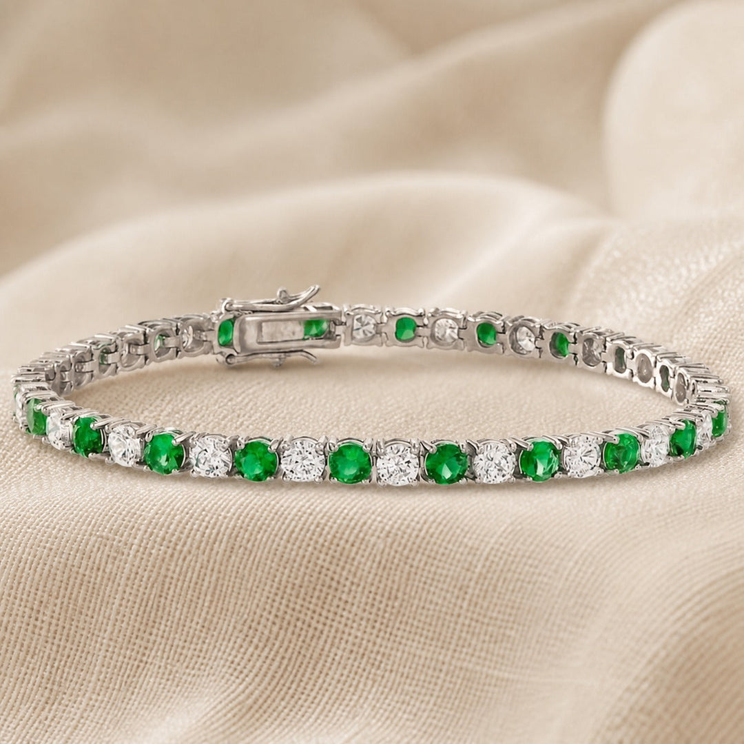 Bracelet de Tennis Émeraude Souverain