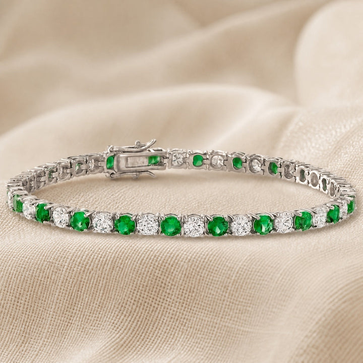 Bracelet de Tennis Émeraude Souverain