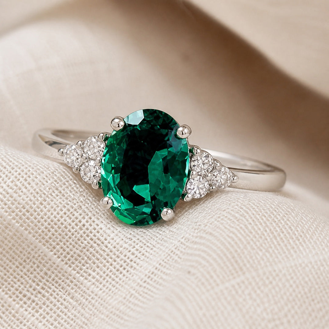 Bague Prestige Émeraude Ovale