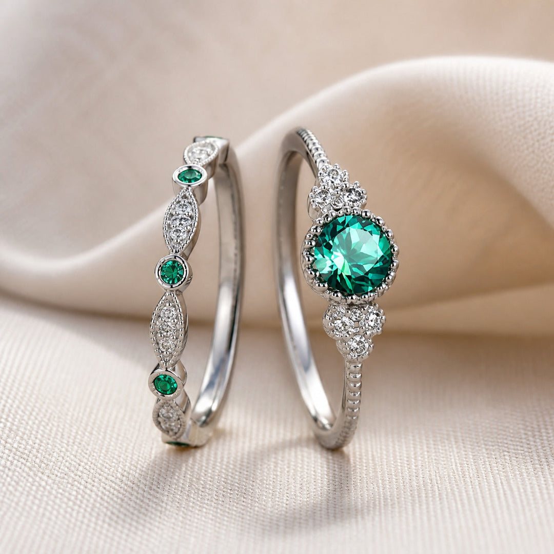 Bague Duo Prestige Émeraude