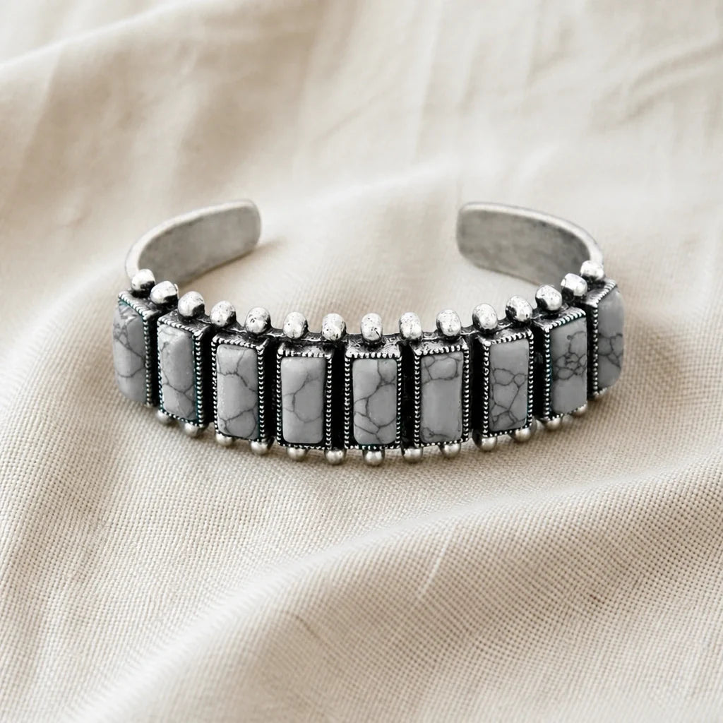 Bracelet Élastique Bohémien en Turquoise