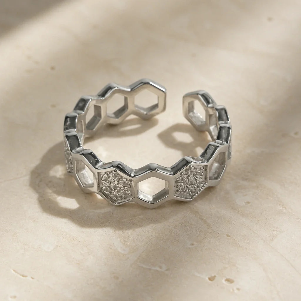 Bague Ajustable Chaîne de Liens Verona