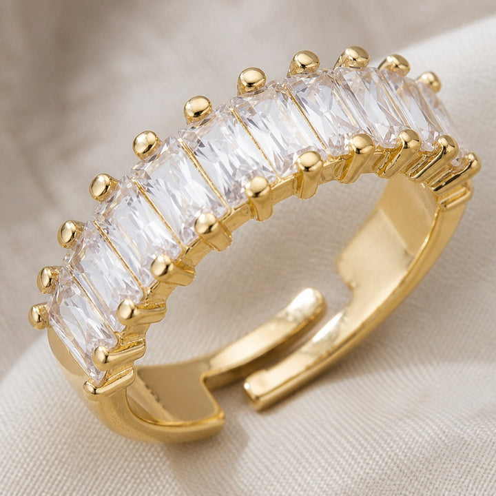 Bague en cristal baguette radieuse