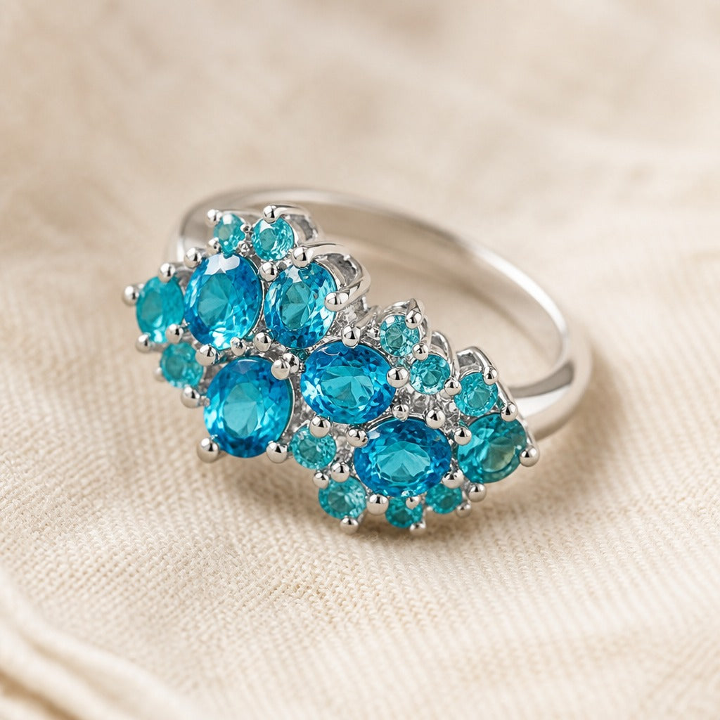 Bague Déclaration en Opale Cluster