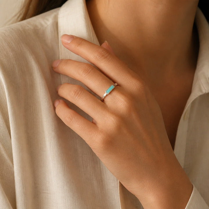 Bague Exquise en Agate Mousse