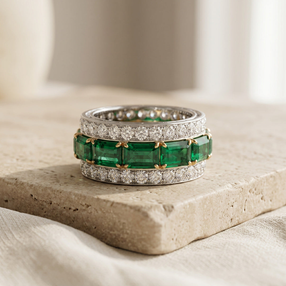Bague Éternité Signature Émeraude