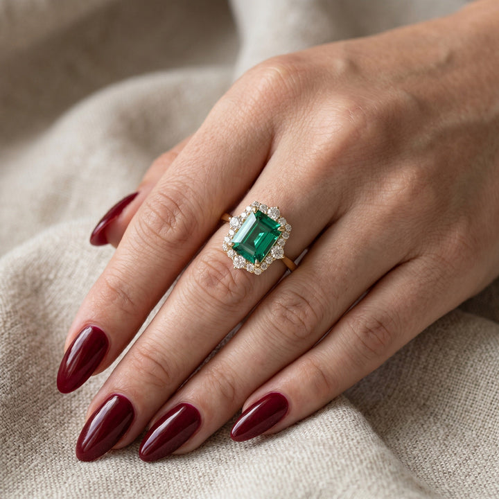 Bague Émeraude en Pavillon d&