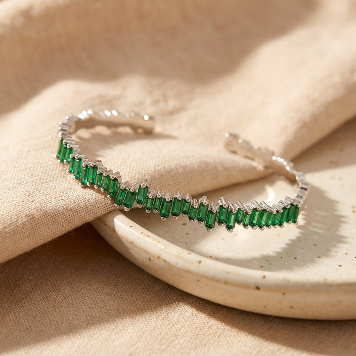 Bracelets en émeraude incrustés Milena Thalys