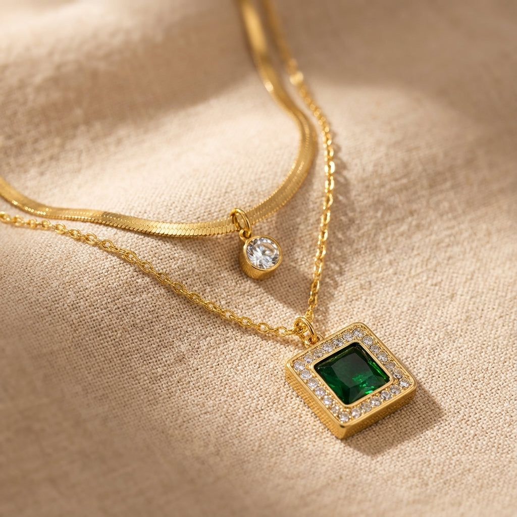 Collier Émeraude Tirena Valeure