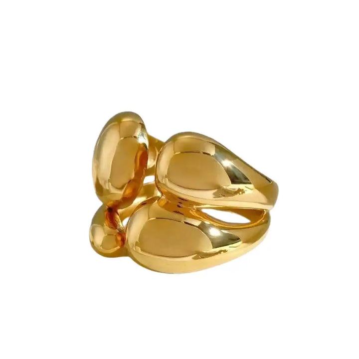 Bague Empilable Bicolore en Or et Argent