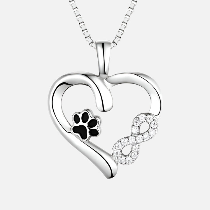 Collier Patte et Cœur avec Pendentif Infini