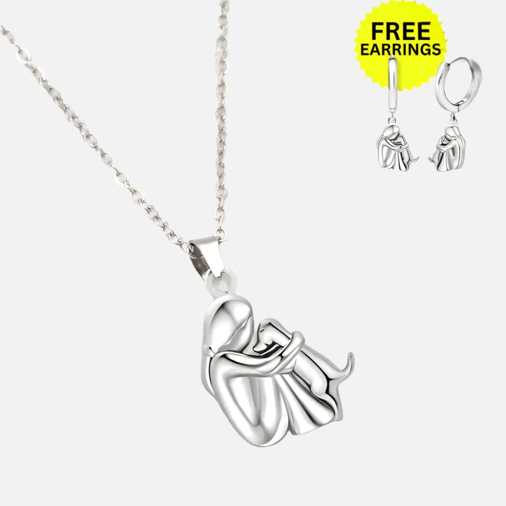 Collier Pendentif Hug avec Boucles d&