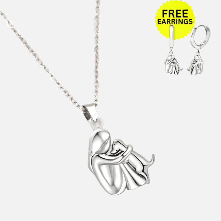 Collier Pendentif Hug avec Boucles d&