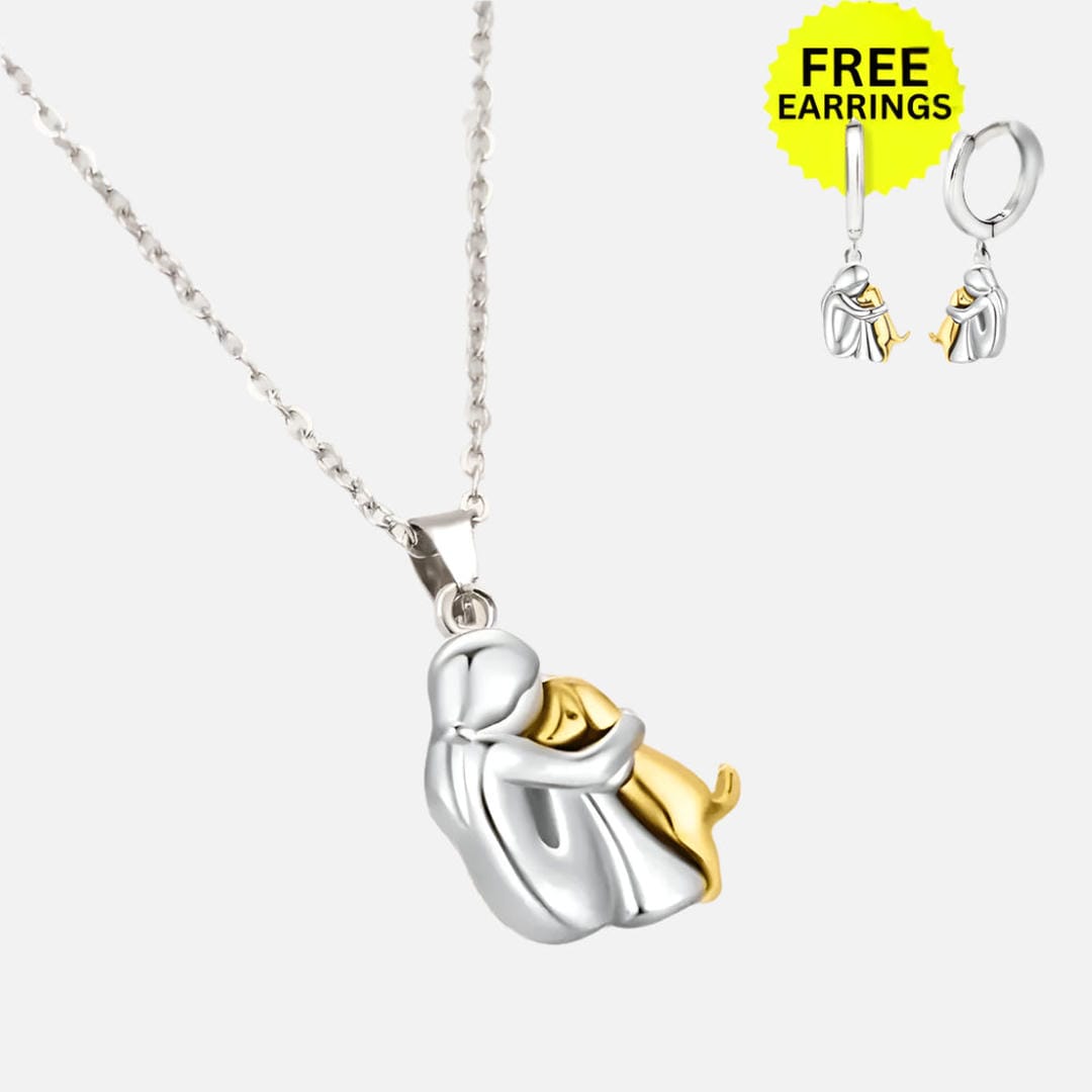 Collier Pendentif Hug avec Boucles d&