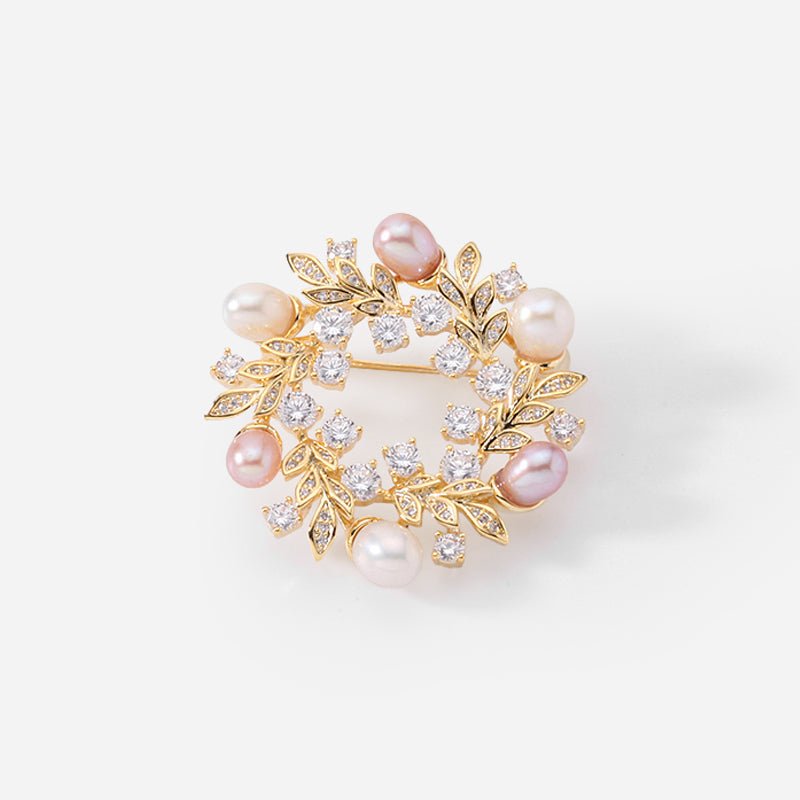 Broche en Perles de Laurier