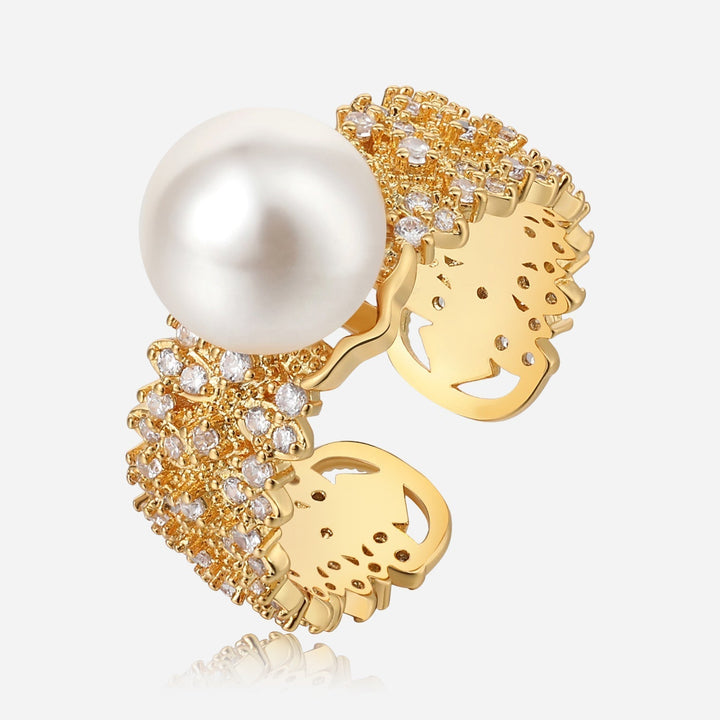 Bague Ouverte Luxe avec Perle