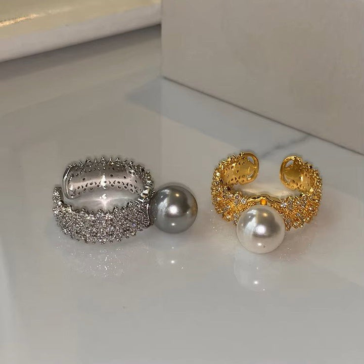 Bague Ouverte Luxe avec Perle