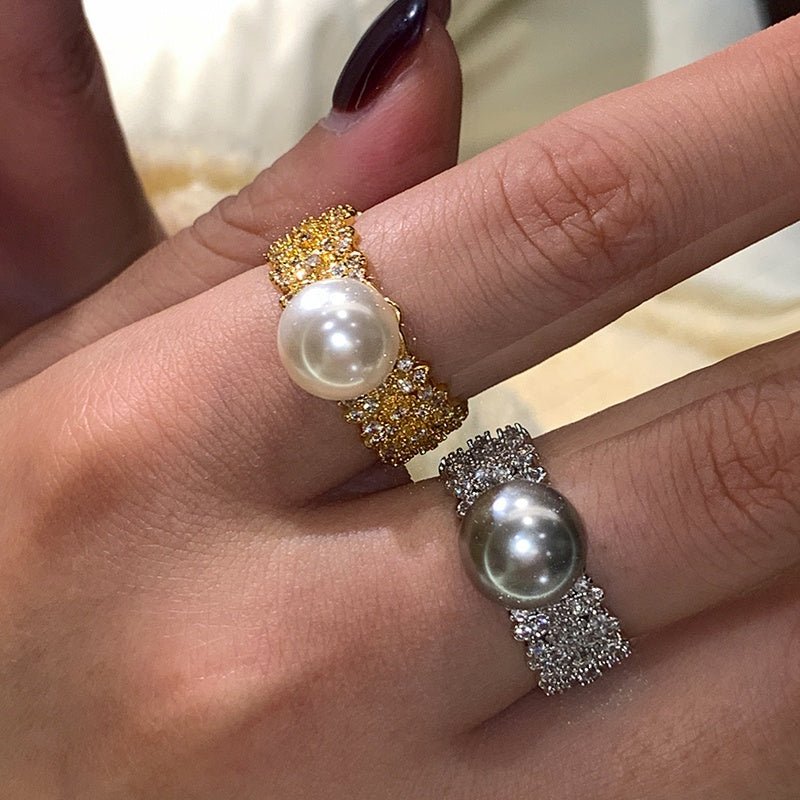 Bague Ouverte Luxe avec Perle