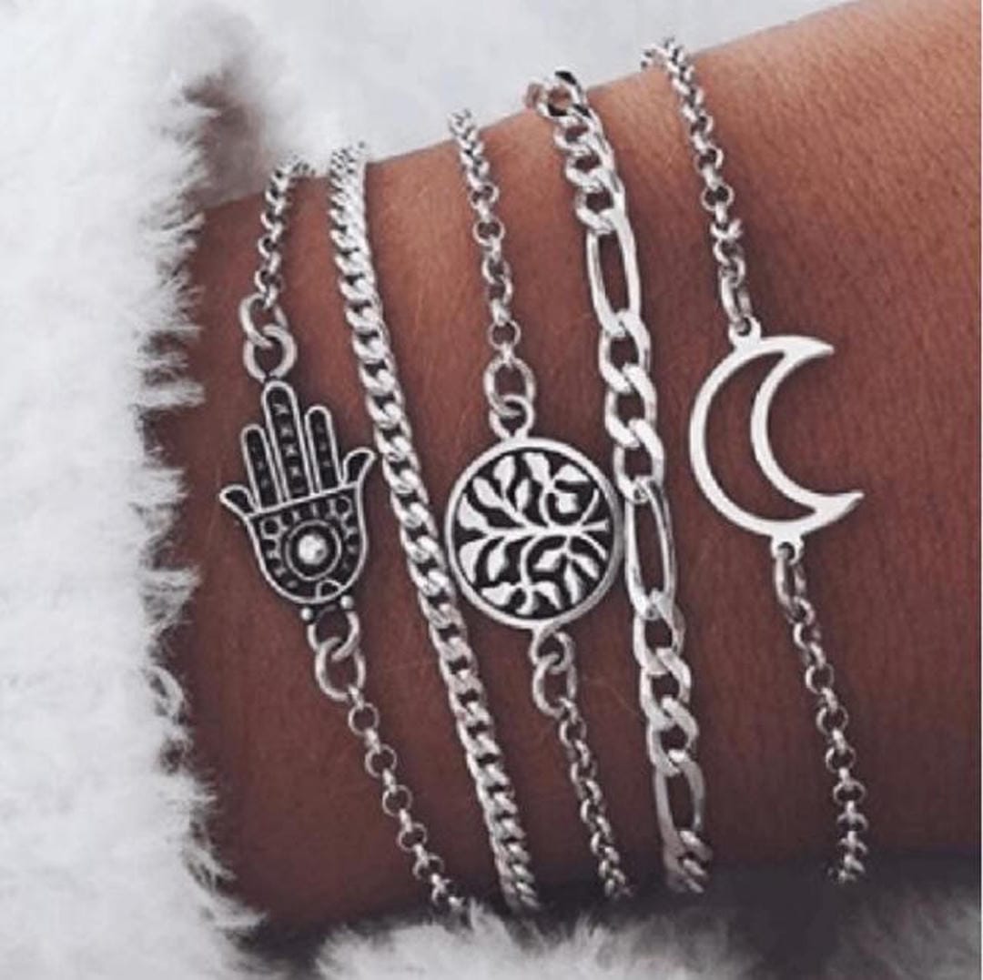 Ensemble de 5 Bracelets Uniques de Luxe