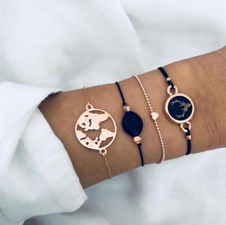 Ensemble de 5 Bracelets Uniques de Luxe