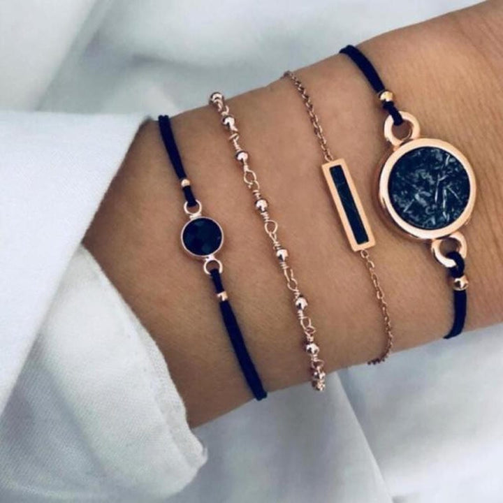 Ensemble de 5 Bracelets Uniques de Luxe